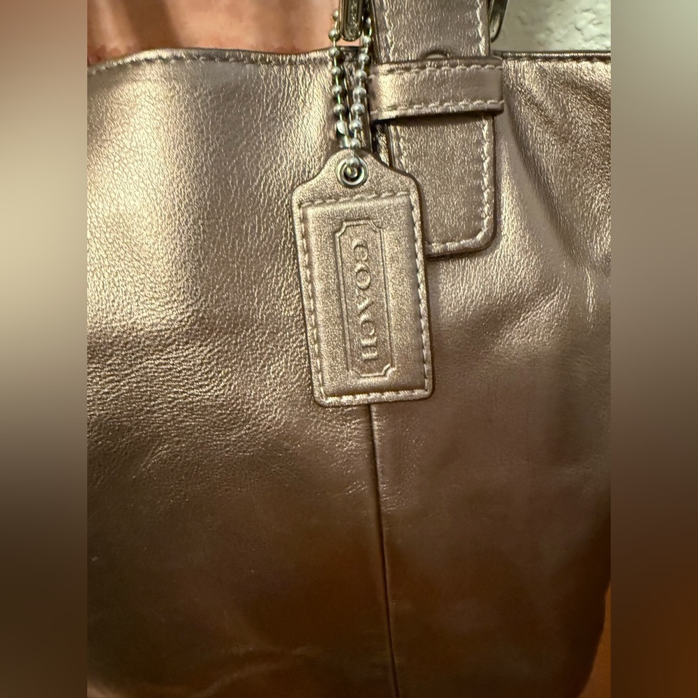 Coach Soho East West  Bronze  Leather Tote Bag - Picture 9 of 14